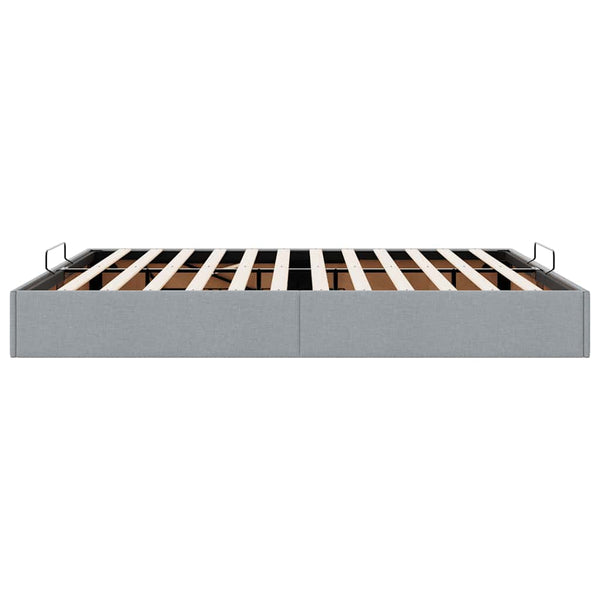 vidaXL Ottoman Bed Frame Light Grey 180x200 cm Fabric Without Mattress
