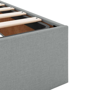 vidaXL Ottoman Bed Frame Light Grey 180x200 cm Fabric Without Mattress