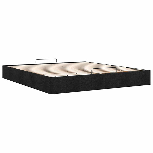 vidaXL Ottoman Bed Frame without Mattress Black 180x200 cm Fabric