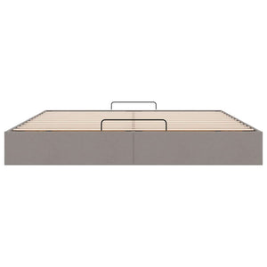 vidaXL Ottoman Bed Frame without Mattress Taupe 180x200 cm Fabric