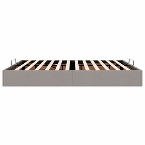 vidaXL Ottoman Bed Frame without Mattress Taupe 180x200 cm Fabric