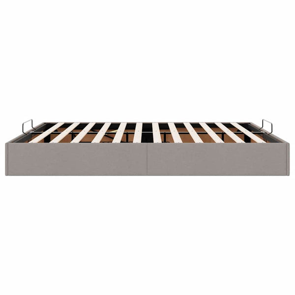 vidaXL Ottoman Bed Frame without Mattress Taupe 180x200 cm Fabric