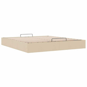 vidaXL Ottoman Bed Frame Cream 180x200 cm Fabric (Mattress Not Included)