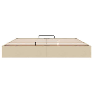 vidaXL Ottoman Bed Frame Cream 180x200 cm Fabric (Mattress Not Included)