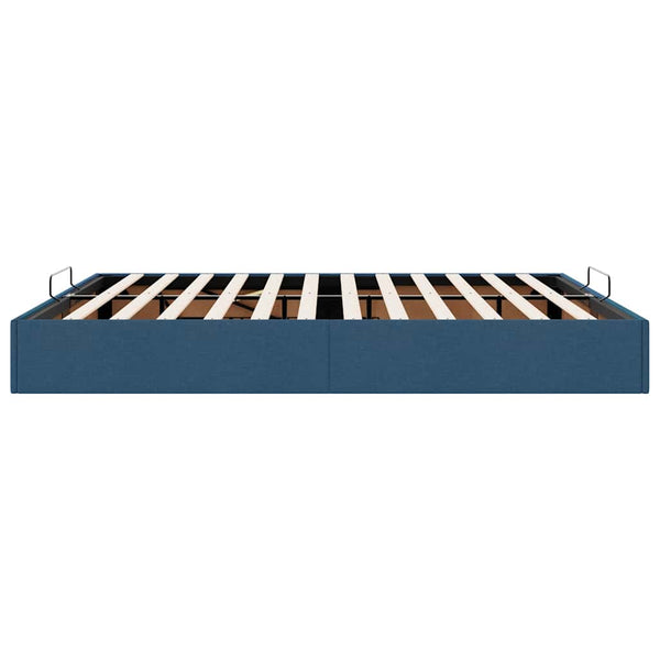 vidaXL Ottoman Bed Frame without Mattress Blue 180x200 cm Fabric