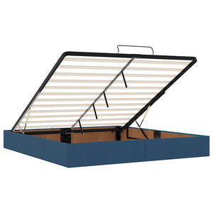 vidaXL Ottoman Bed Frame without Mattress Blue 180x200 cm Fabric