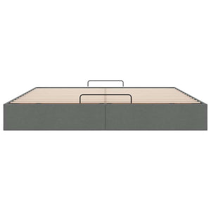 vidaXL Ottoman Bed Frame without Mattress Dark Grey 200x200 cm Fabric