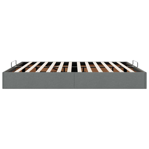vidaXL Ottoman Bed Frame without Mattress Dark Grey 200x200 cm Fabric
