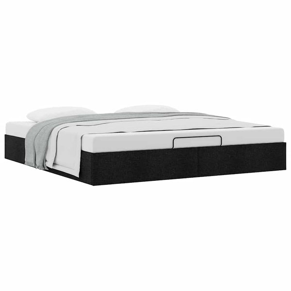 vidaXL Ottoman Bed Frame without Mattress Black 200x200 cm Fabric