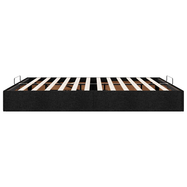 vidaXL Ottoman Bed Frame without Mattress Black 200x200 cm Fabric