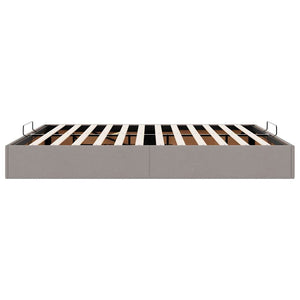 vidaXL Ottoman Bed Frame without Mattress Taupe 200x200 cm Fabric