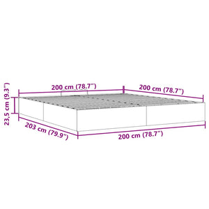 vidaXL Ottoman Bed Frame Cream 200x200 cm Fabric (Mattress Not Included)