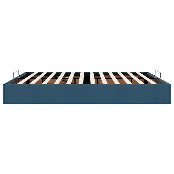 vidaXL Ottoman Bed Frame without Mattress Blue 200x200 cm Fabric