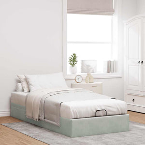 vidaXL Ottoman Bed Frame Light Grey 80x200 cm Velvet