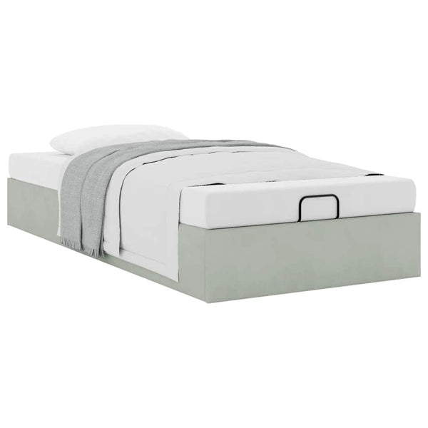 vidaXL Ottoman Bed Frame Light Grey 80x200 cm Velvet