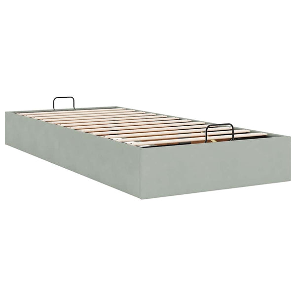 vidaXL Ottoman Bed Frame Light Grey 80x200 cm Velvet