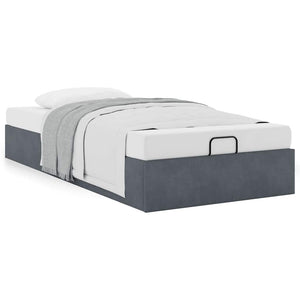 vidaXL Ottoman Bed Frame Dark Grey 80x200 cm Velvet (No Mattress)