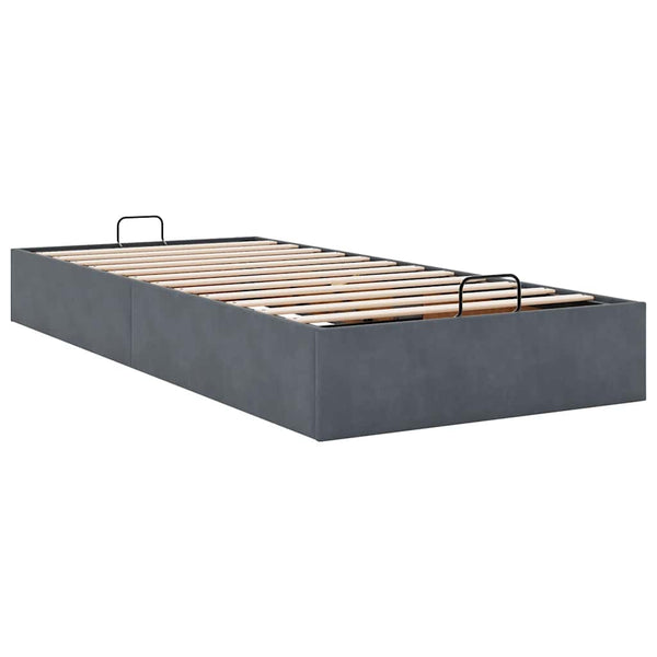 vidaXL Ottoman Bed Frame Dark Grey 80x200 cm Velvet (No Mattress)