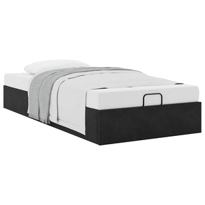 vidaXL Ottoman Bed Frame without Mattress Black 80x200 cm Velvet