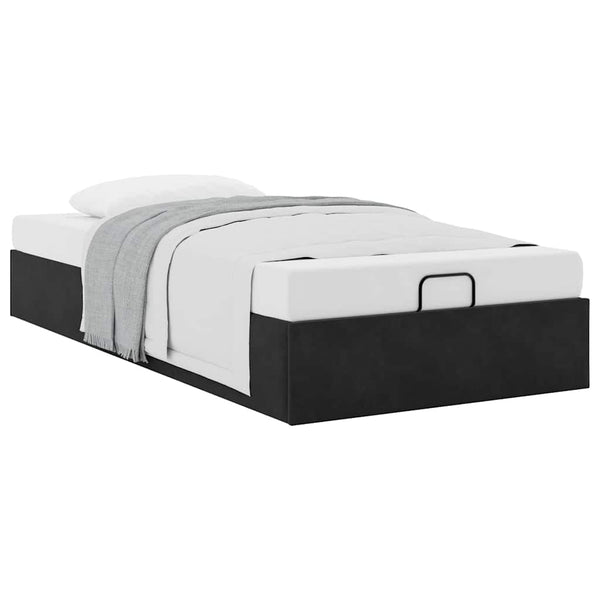 vidaXL Ottoman Bed Frame without Mattress Black 80x200 cm Velvet
