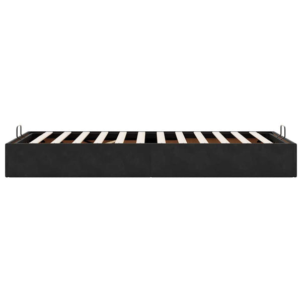 vidaXL Ottoman Bed Frame without Mattress Black 80x200 cm Velvet