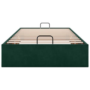 vidaXL Ottoman Bed Frame without Mattress Dark Green 80x200 cm Velvet