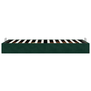 vidaXL Ottoman Bed Frame without Mattress Dark Green 80x200 cm Velvet