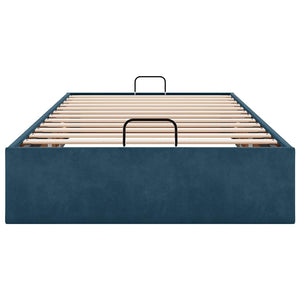 vidaXL Ottoman Bed Frame without Mattress Dark Blue 80x200 cm Velvet