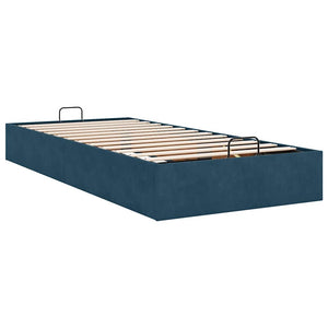 vidaXL Ottoman Bed Frame without Mattress Dark Blue 80x200 cm Velvet