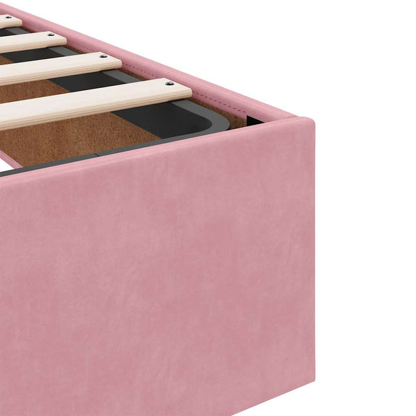 vidaXL Ottoman Bed Frame Pink 80x200 cm Velvet
