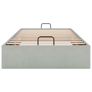 vidaXL Ottoman Bed Frame Light Grey 90x190 cm Velvet