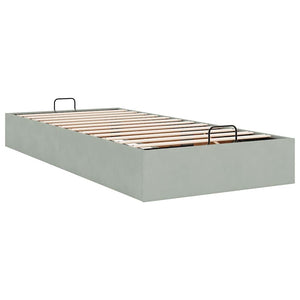 vidaXL Ottoman Bed Frame Light Grey 90x190 cm Velvet