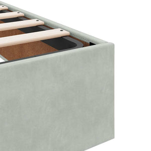 vidaXL Ottoman Bed Frame Light Grey 90x190 cm Velvet