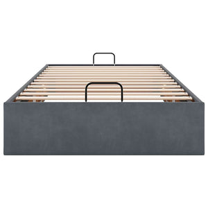 vidaXL Ottoman Bed Frame Dark Grey 90x190 cm Velvet (Mattress Not Included)