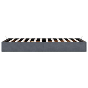 vidaXL Ottoman Bed Frame Dark Grey 90x190 cm Velvet (Mattress Not Included)