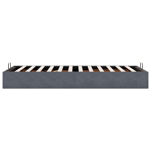 vidaXL Ottoman Bed Frame Dark Grey 90x190 cm Velvet (Mattress Not Included)