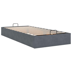 vidaXL Ottoman Bed Frame Dark Grey 90x190 cm Velvet (Mattress Not Included)