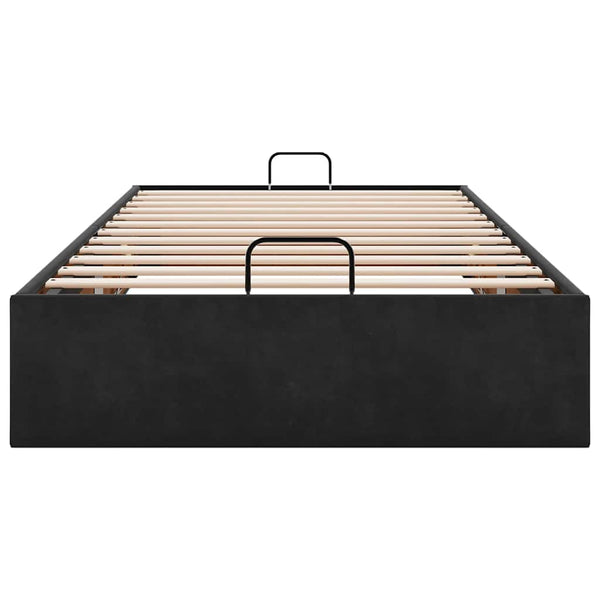 vidaXL Ottoman Bed Frame without Mattress Black 90x200 cm Velvet