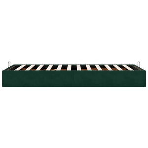 vidaXL Ottoman Bed Frame without Mattress Dark Green 90x200 cm Velvet