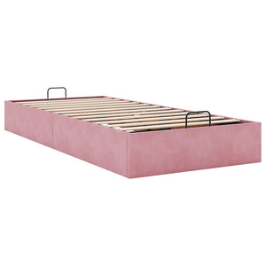 vidaXL Ottoman Bed Frame without Mattress Pink 90x200 cm Velvet