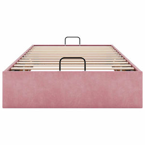 vidaXL Ottoman Bed Frame without Mattress Pink 90x200 cm Velvet