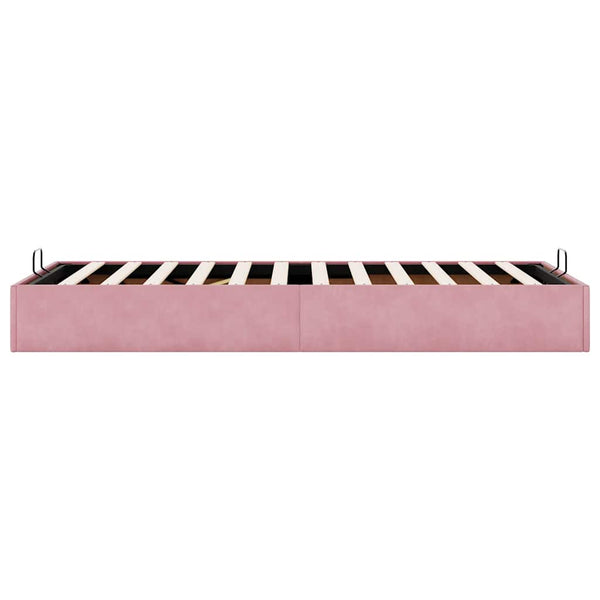 vidaXL Ottoman Bed Frame without Mattress Pink 90x200 cm Velvet