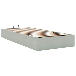 vidaXL Ottoman Bed Frame Light Grey 100x200 cm Velvet (Mattress Not Included)