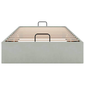 vidaXL Ottoman Bed Frame Light Grey 100x200 cm Velvet (Mattress Not Included)