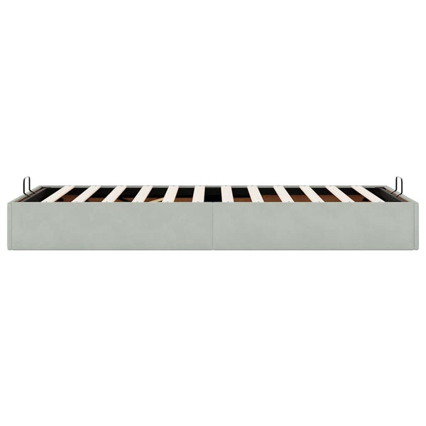 vidaXL Ottoman Bed Frame Light Grey 100x200 cm Velvet (Mattress Not Included)