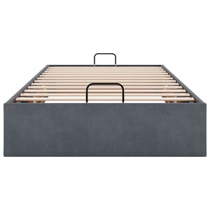 vidaXL Ottoman Bed Frame Dark Grey 100x200 cm Velvet