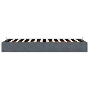 vidaXL Ottoman Bed Frame Dark Grey 100x200 cm Velvet
