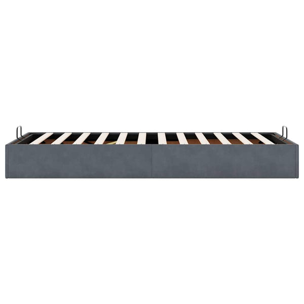 vidaXL Ottoman Bed Frame Dark Grey 100x200 cm Velvet