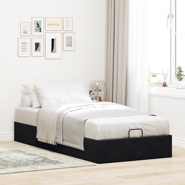 vidaXL Ottoman Bed Frame Black 100x200 cm Velvet (No Mattress)