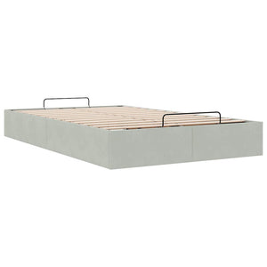 vidaXL Ottoman Bed Frame Light Grey 120x190 cm Velvet (mattress not included)